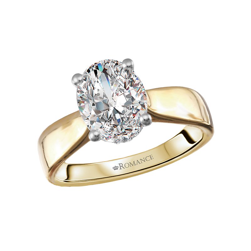 Romance Diamond Semi-Mount Hidden Halo Engagement Ring