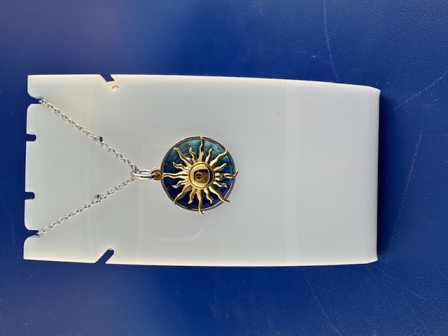Sunshine pendant in sterling silver and enamel