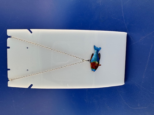 Parrot fish sterling silver and enamel