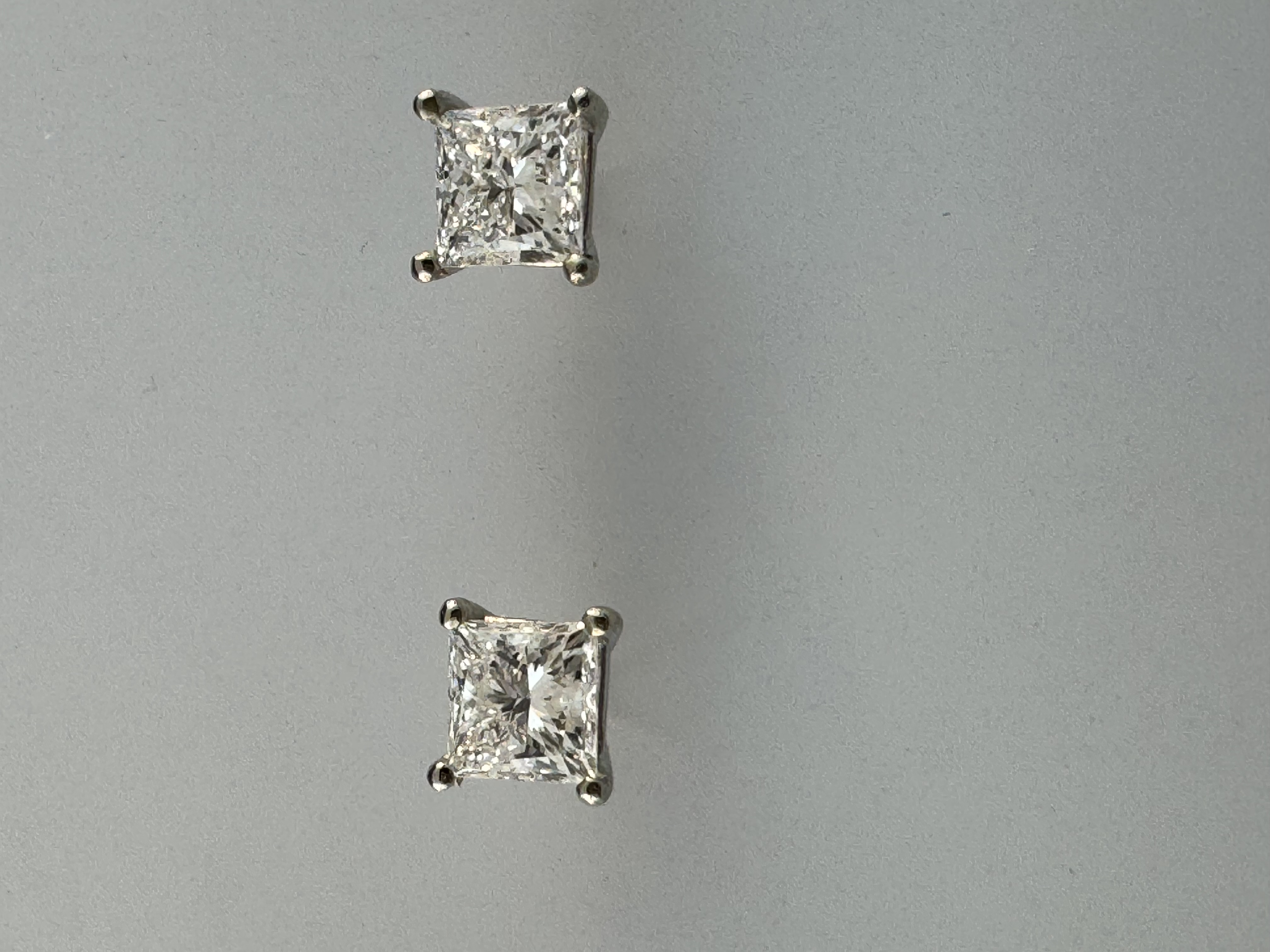 2.40 ct total weight lab grown diamond earrings