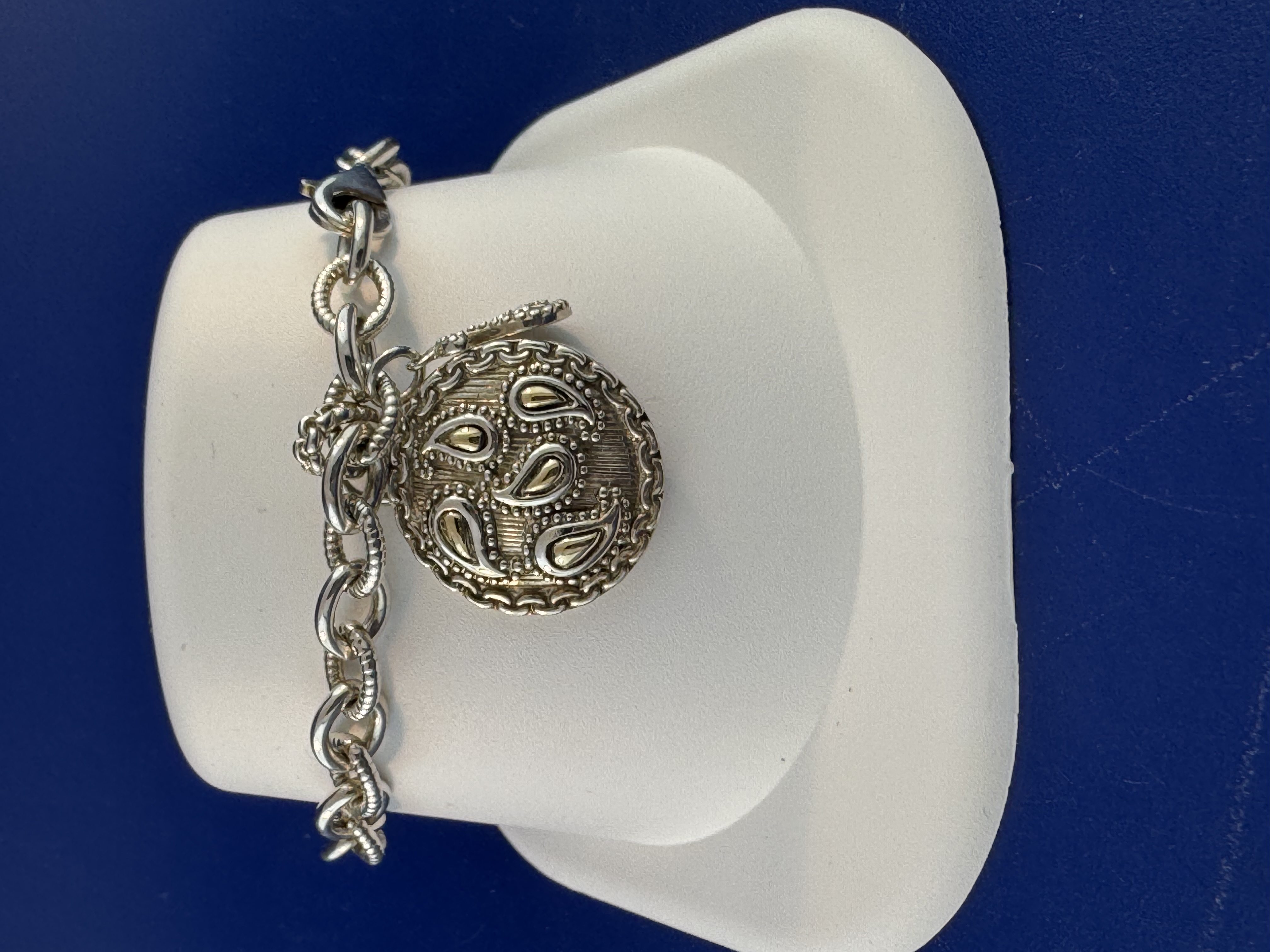 Sterling silver and 18 kt bracelet