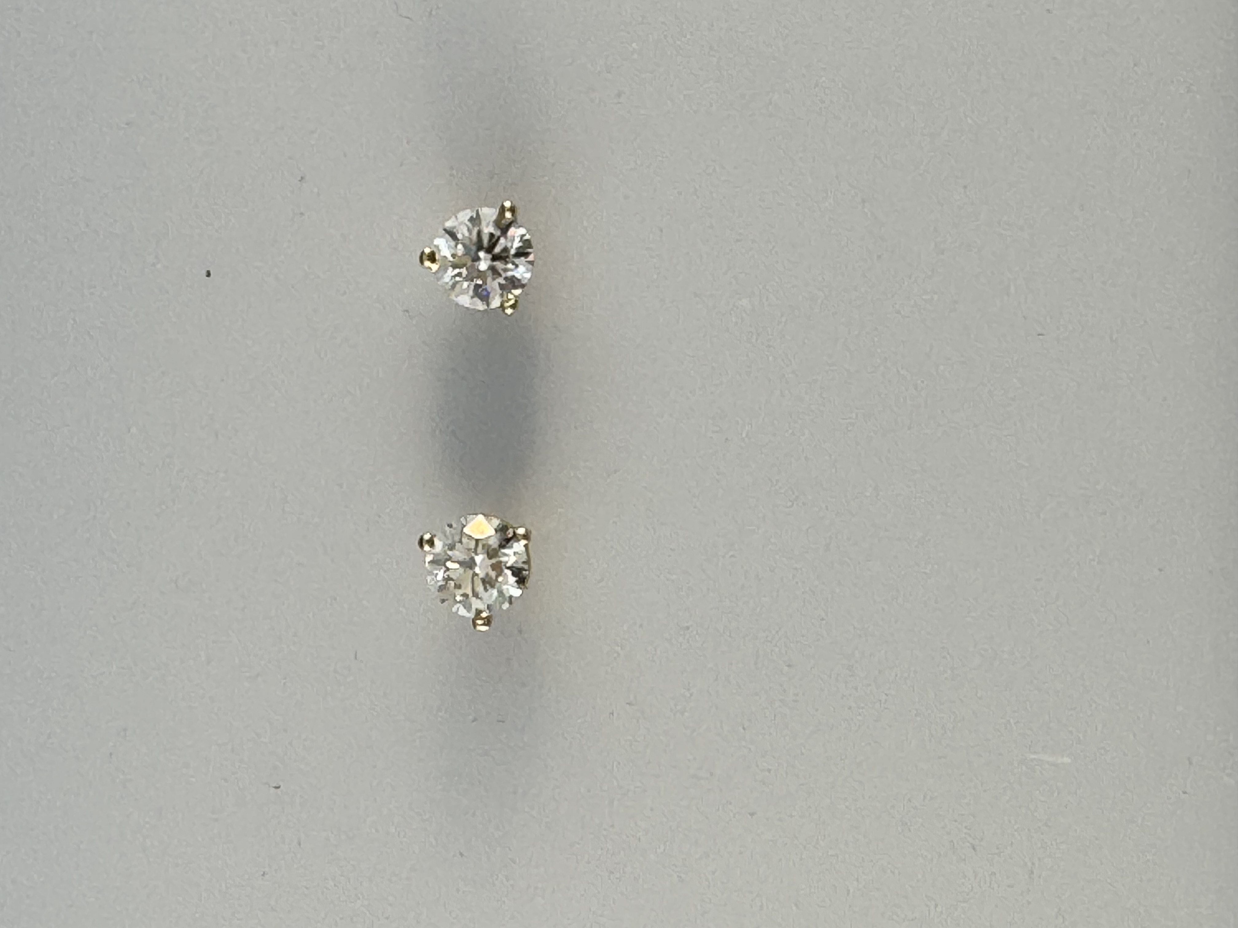 1.56 ct. total weight labe grown diamond earrings in screw backs