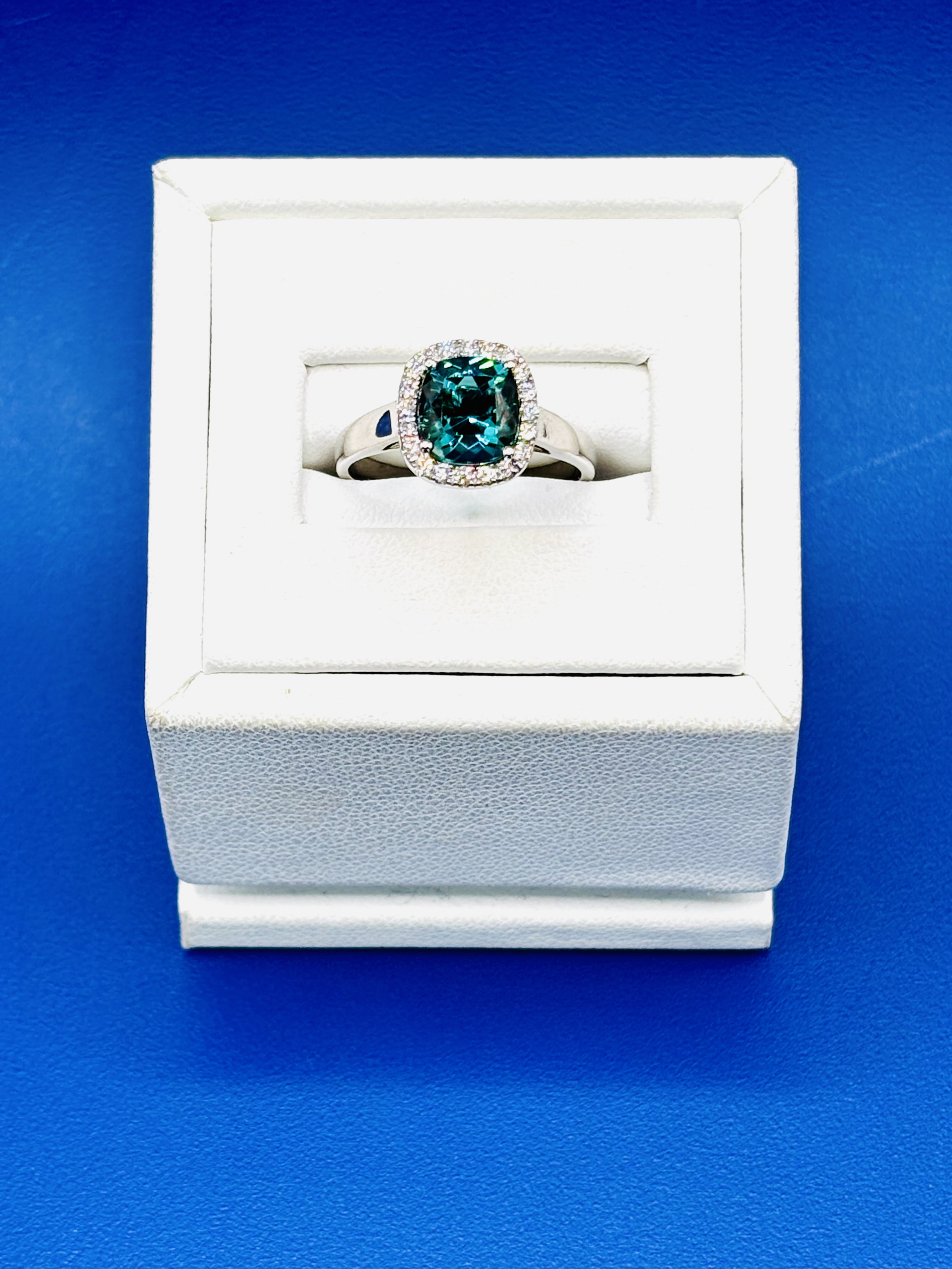 Chrome Tourmaline & Diamond Ring