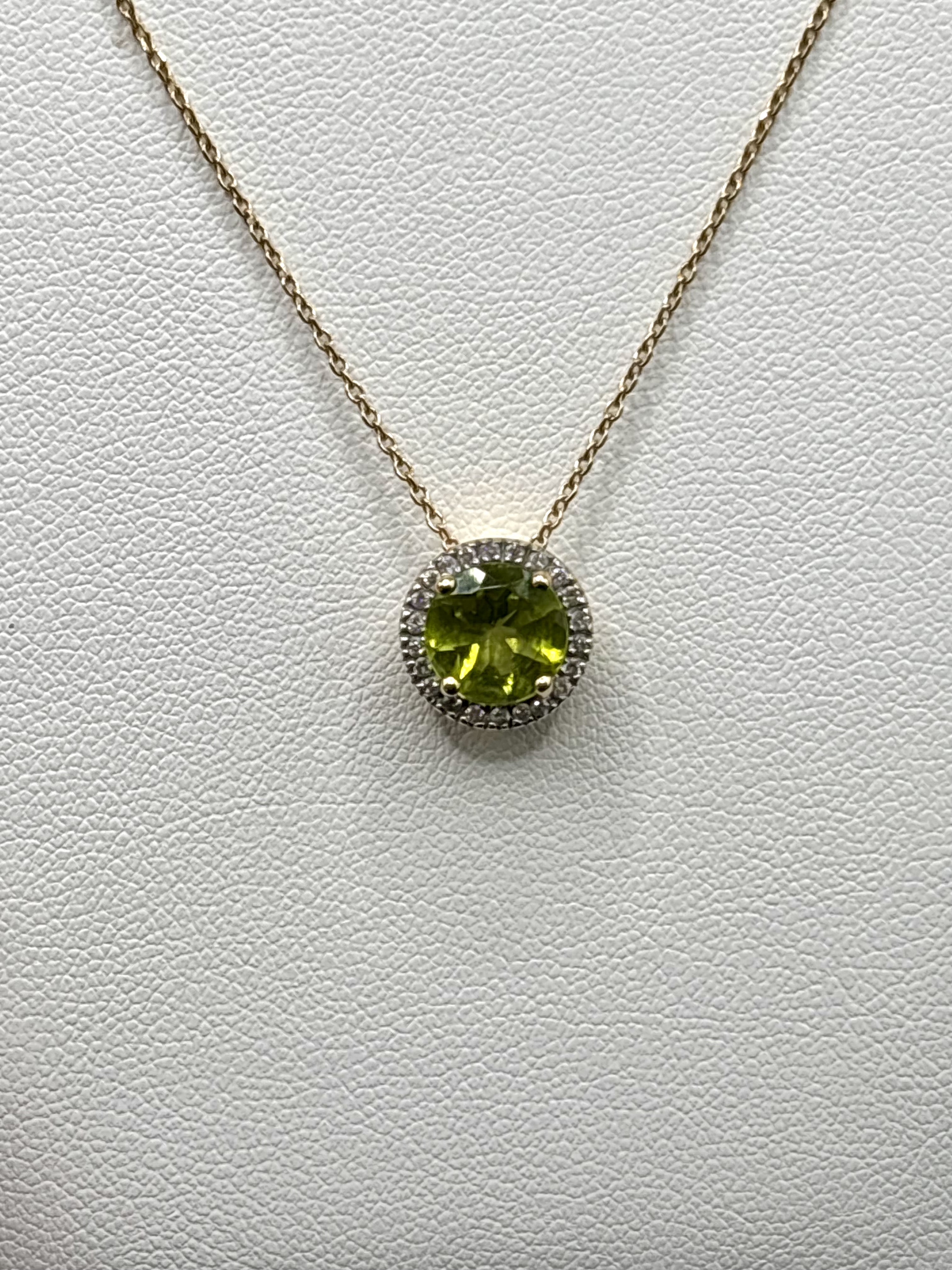Peridot & Diamond Pendant