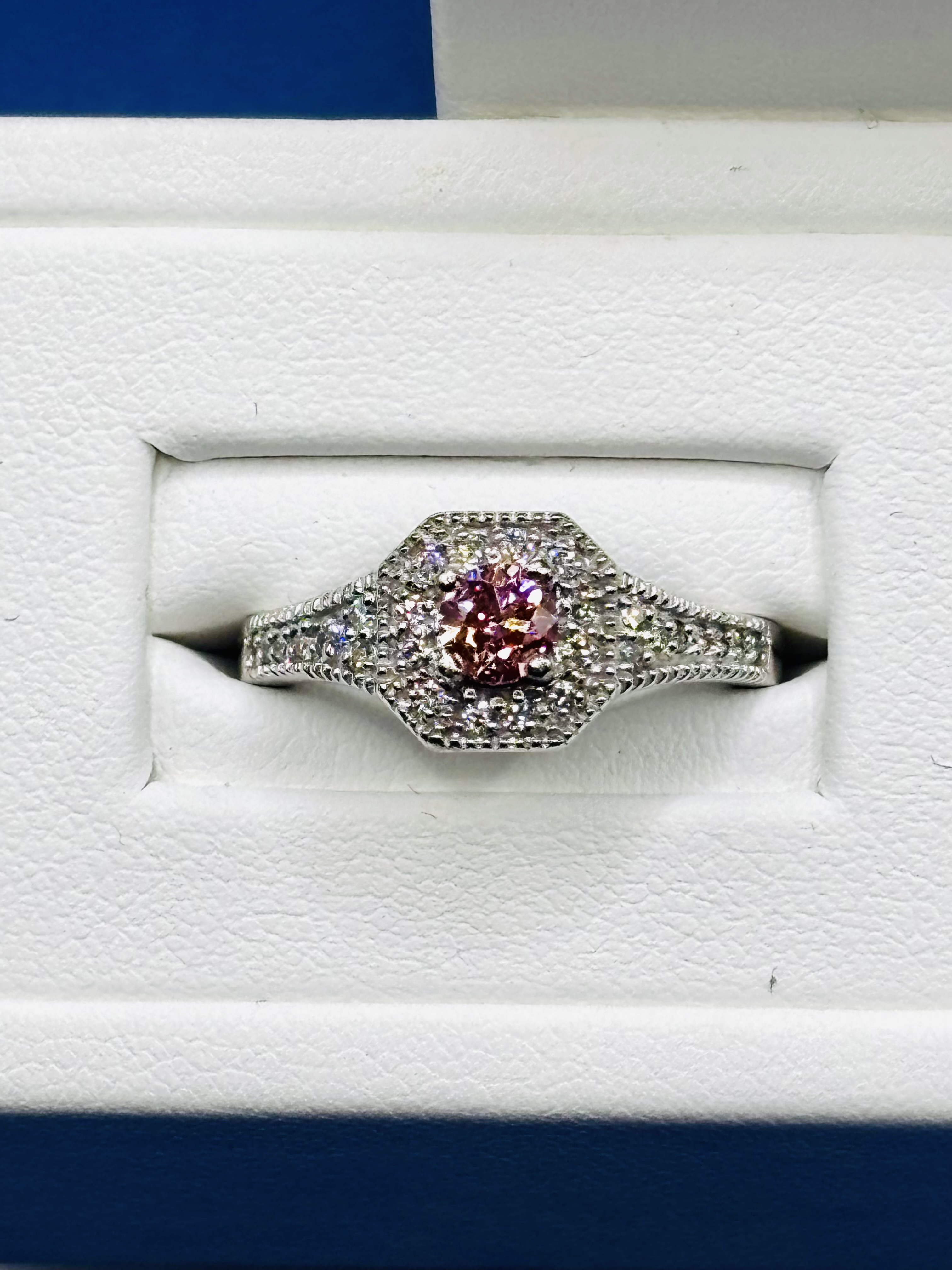 Fancy Vivid Pink Diamond Ring