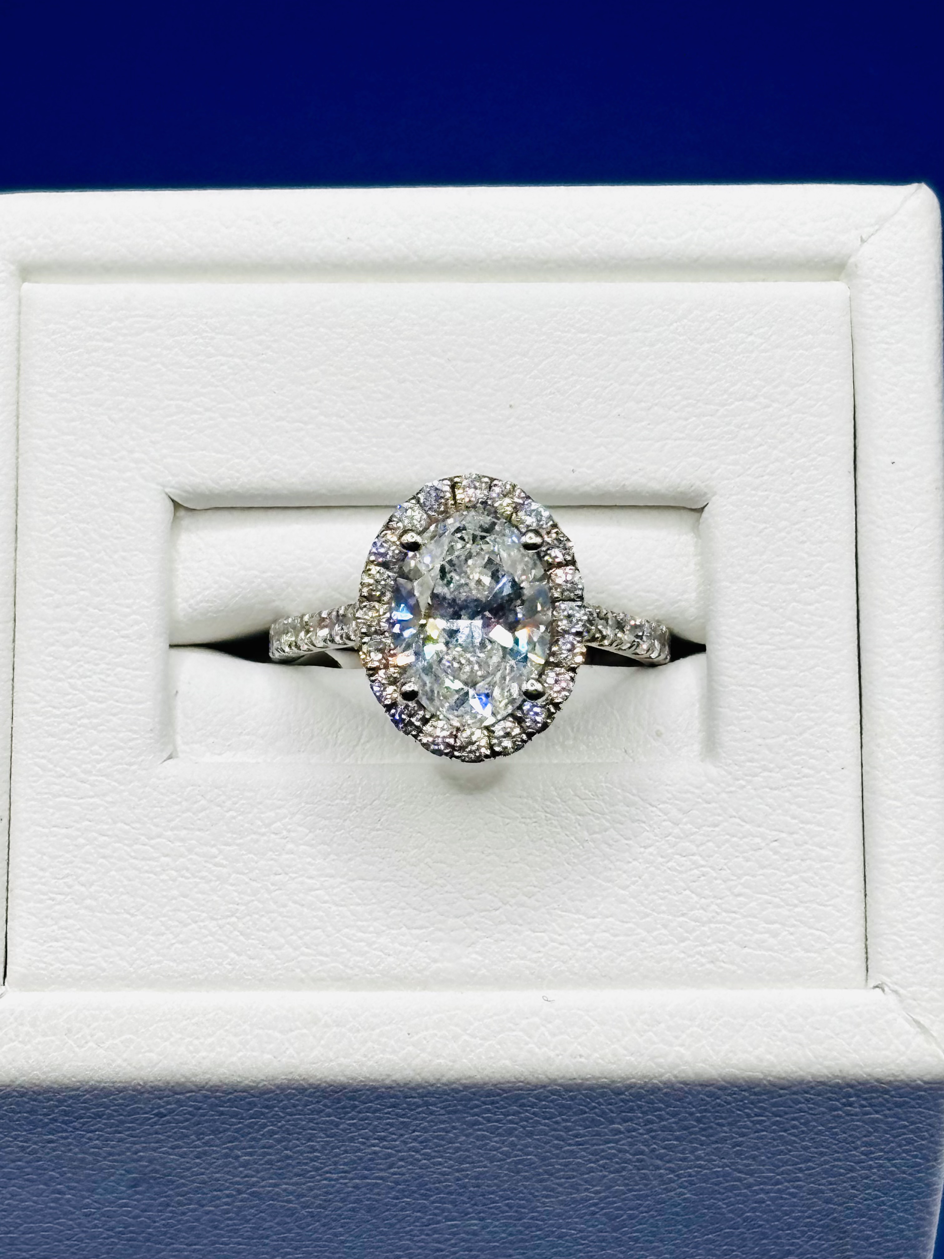 Oval Halo Diamond Ring