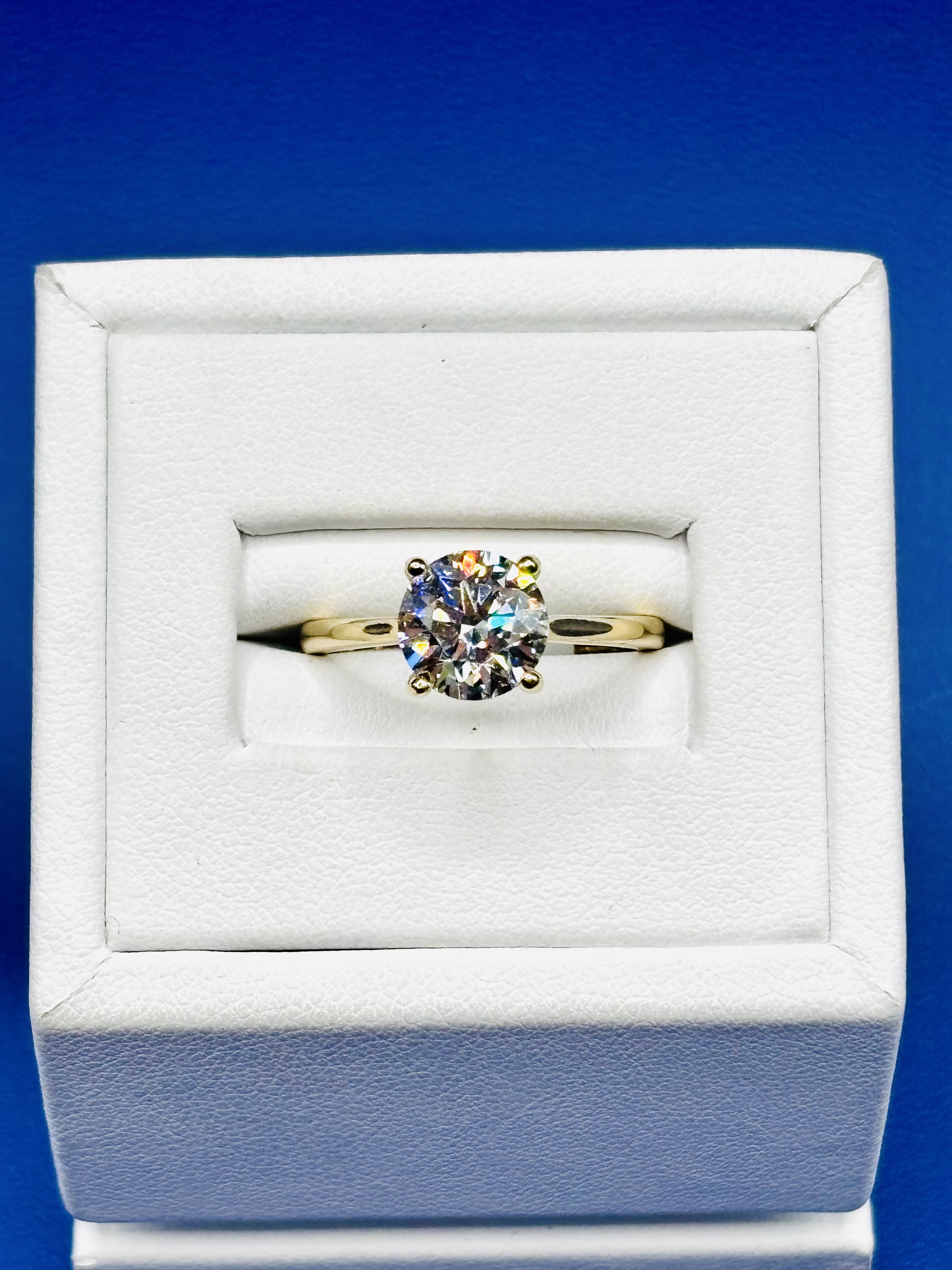 Yellow Gold Round Diamond Solitaire