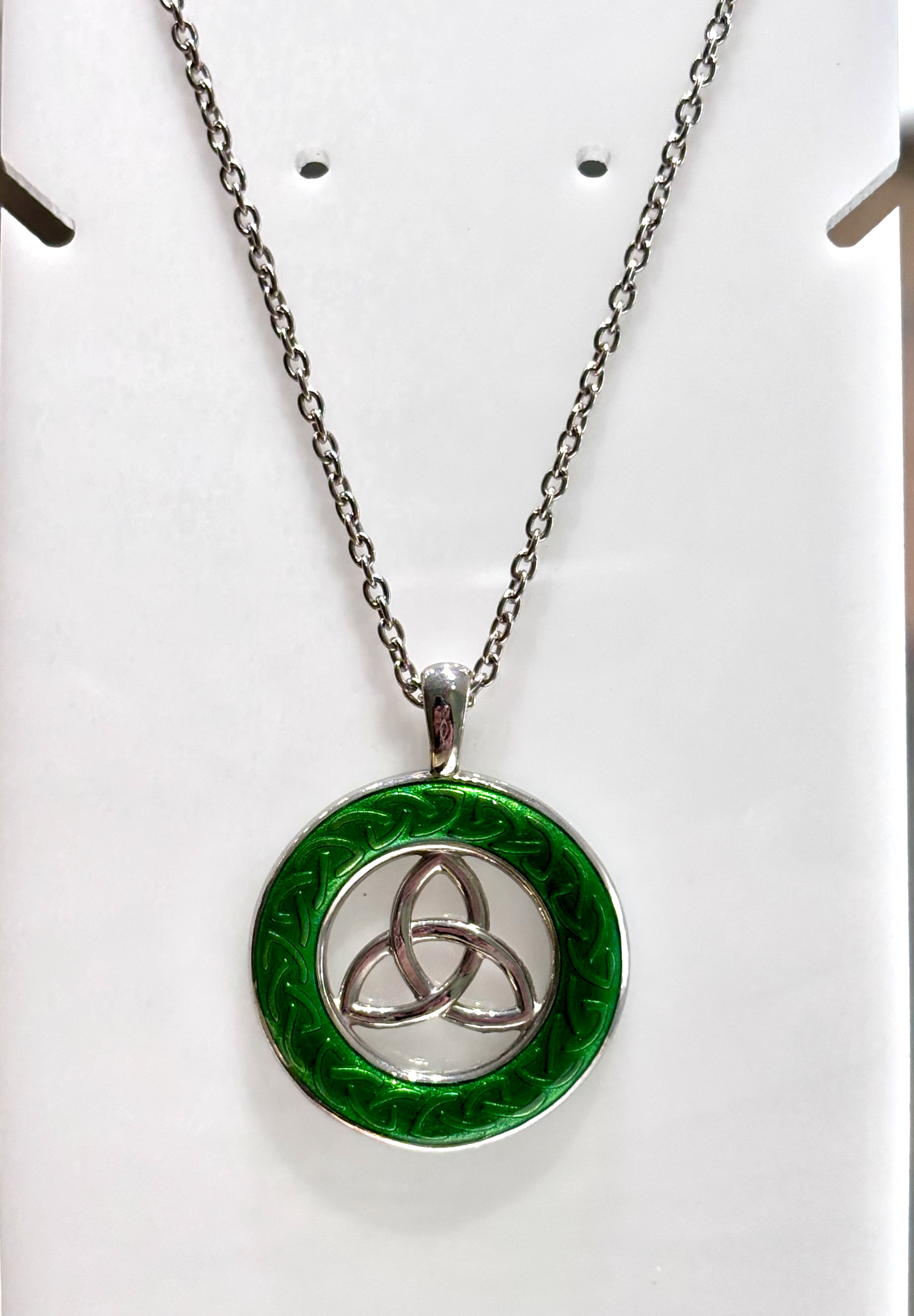 Celtic Enamel Circle Pendant