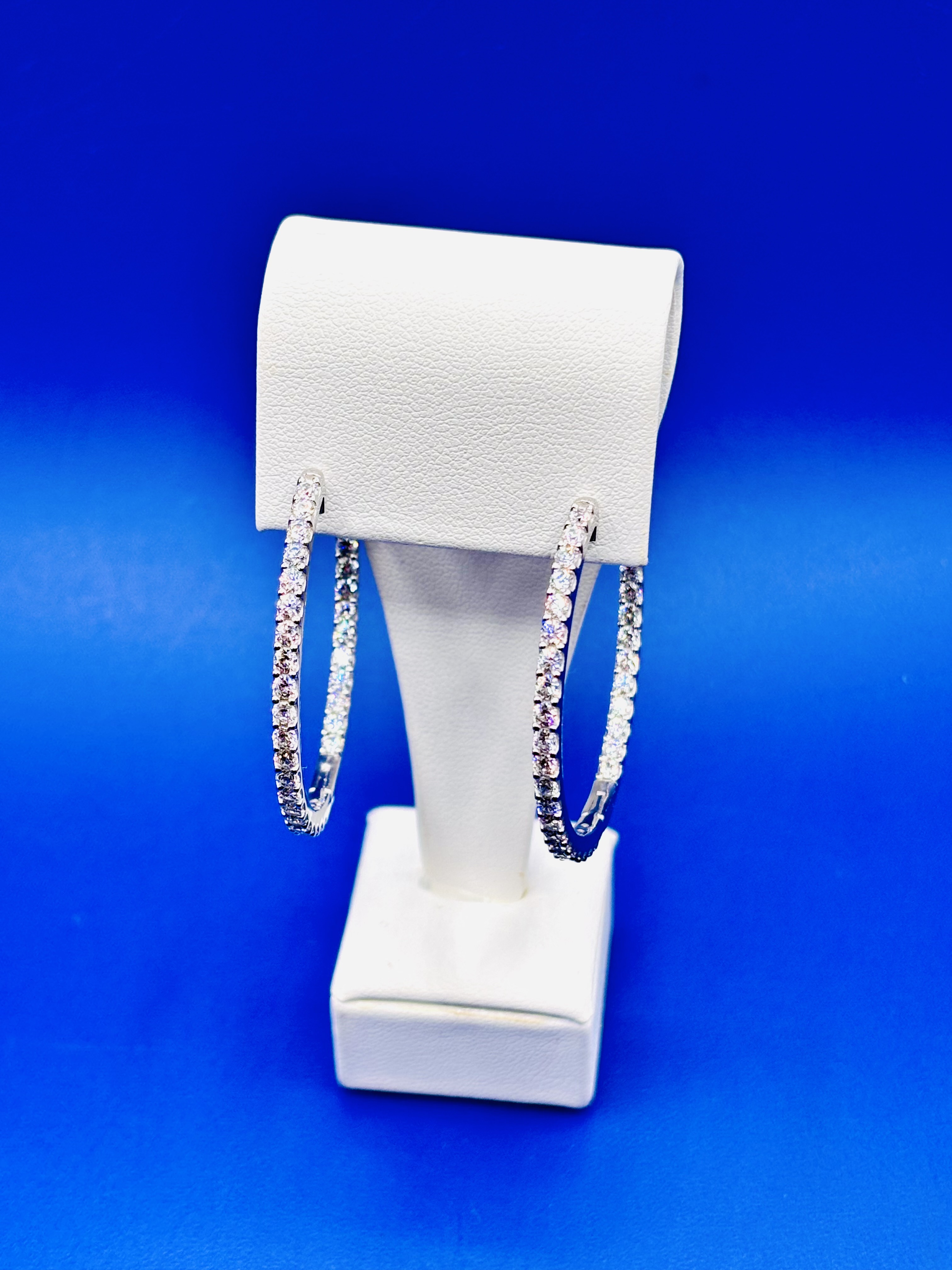 5cttw. Diamond Inside Out Hoops