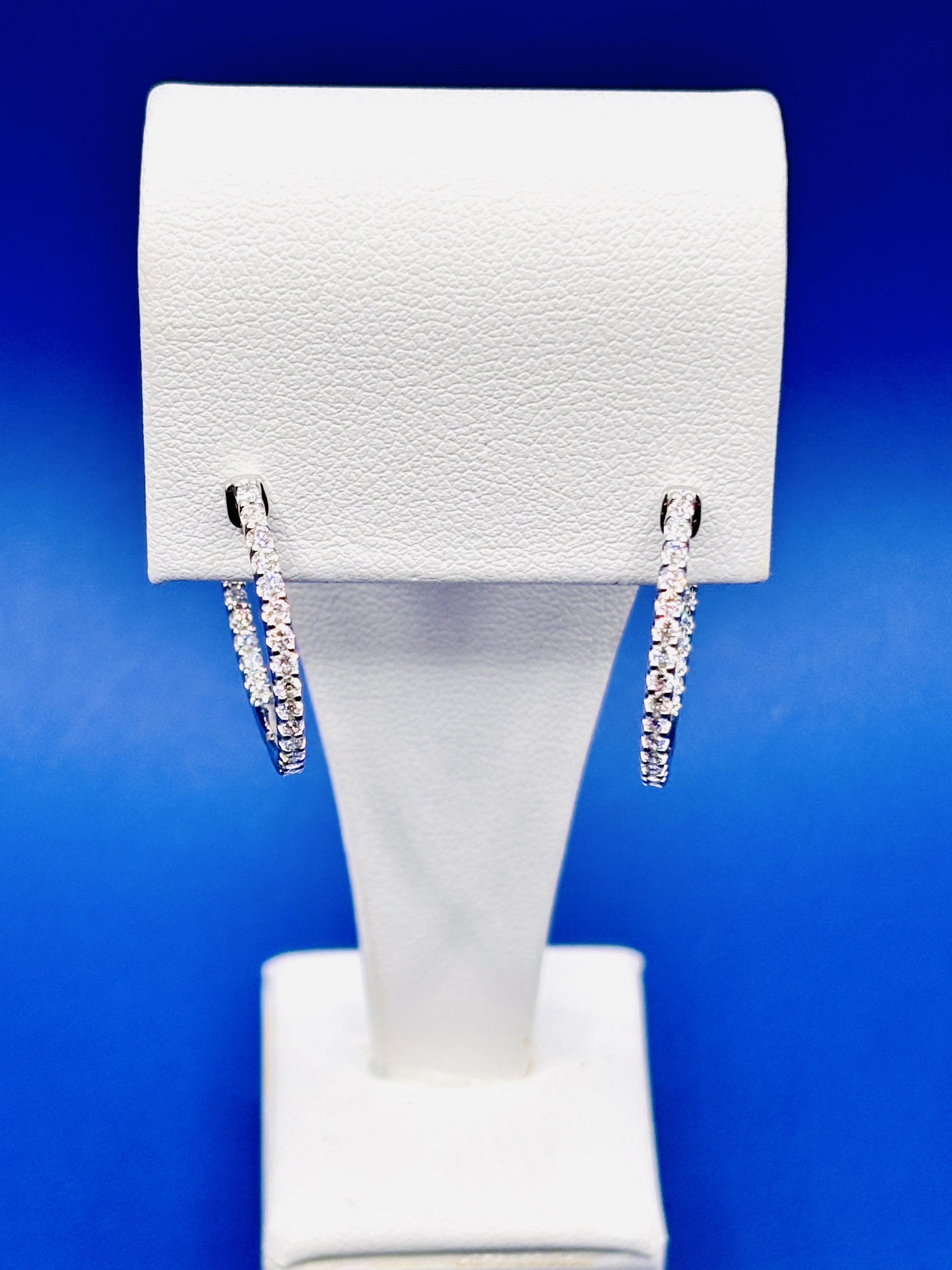 3/4cttw Inside Out Diamond Hoops