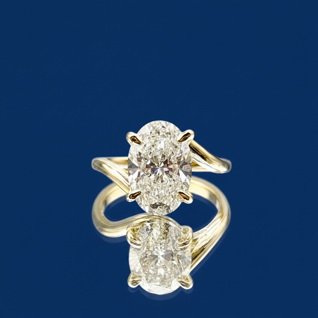 3.54ct. VS1 E Lab Grown Oval Diamond Ring